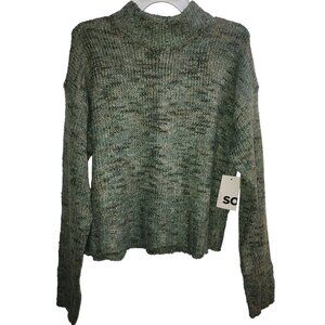 SO Cropped Mockneck Spacedye Sweater